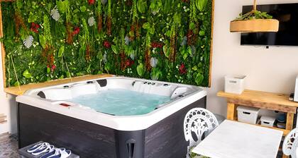 Chambre dâhĂŽtes « V et Spa Jungle » avec spa et terrasse privĂ©e, Wi-Fi et climatisation
