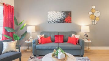Smart TV, foosball, table tennis, books