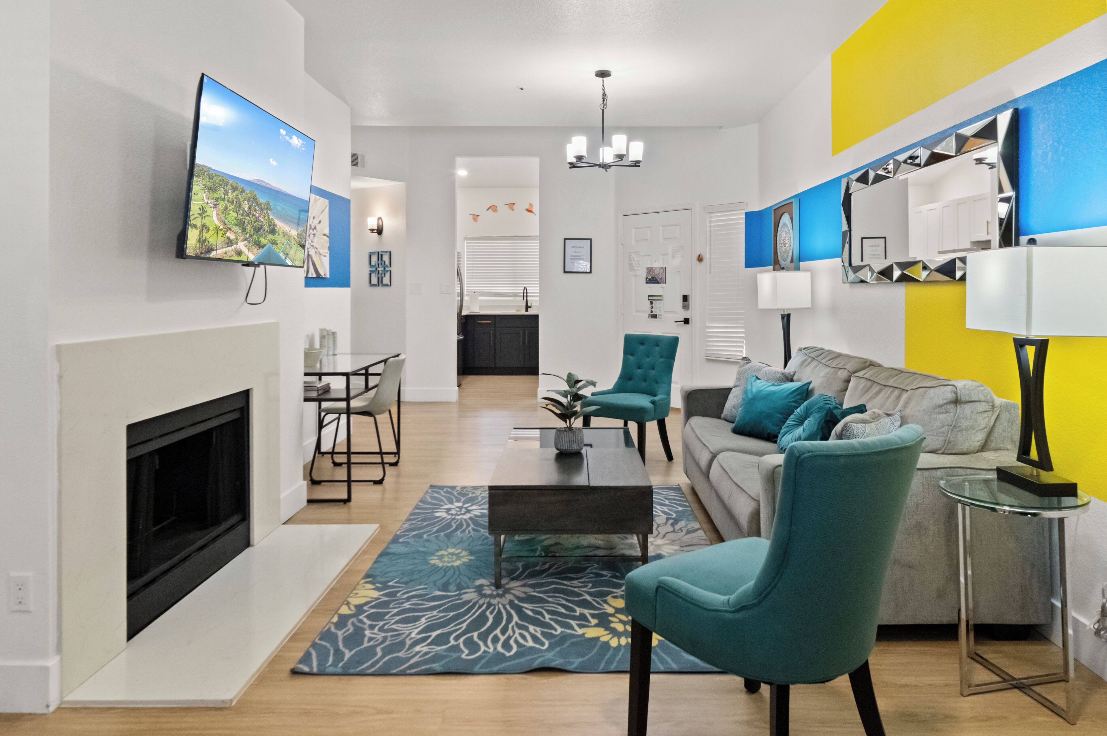 Smart TV, table football, ping pong, books