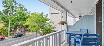 Full apartment rental with a balcony downtown. Park and walk to everything.