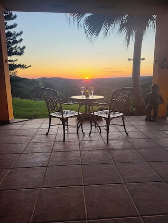 Outdoor dining. Serene 1-bedroom studio in San Isidro de Bagasses perfect for relaxing