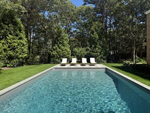 Piscine extérieure, piscine chauffée