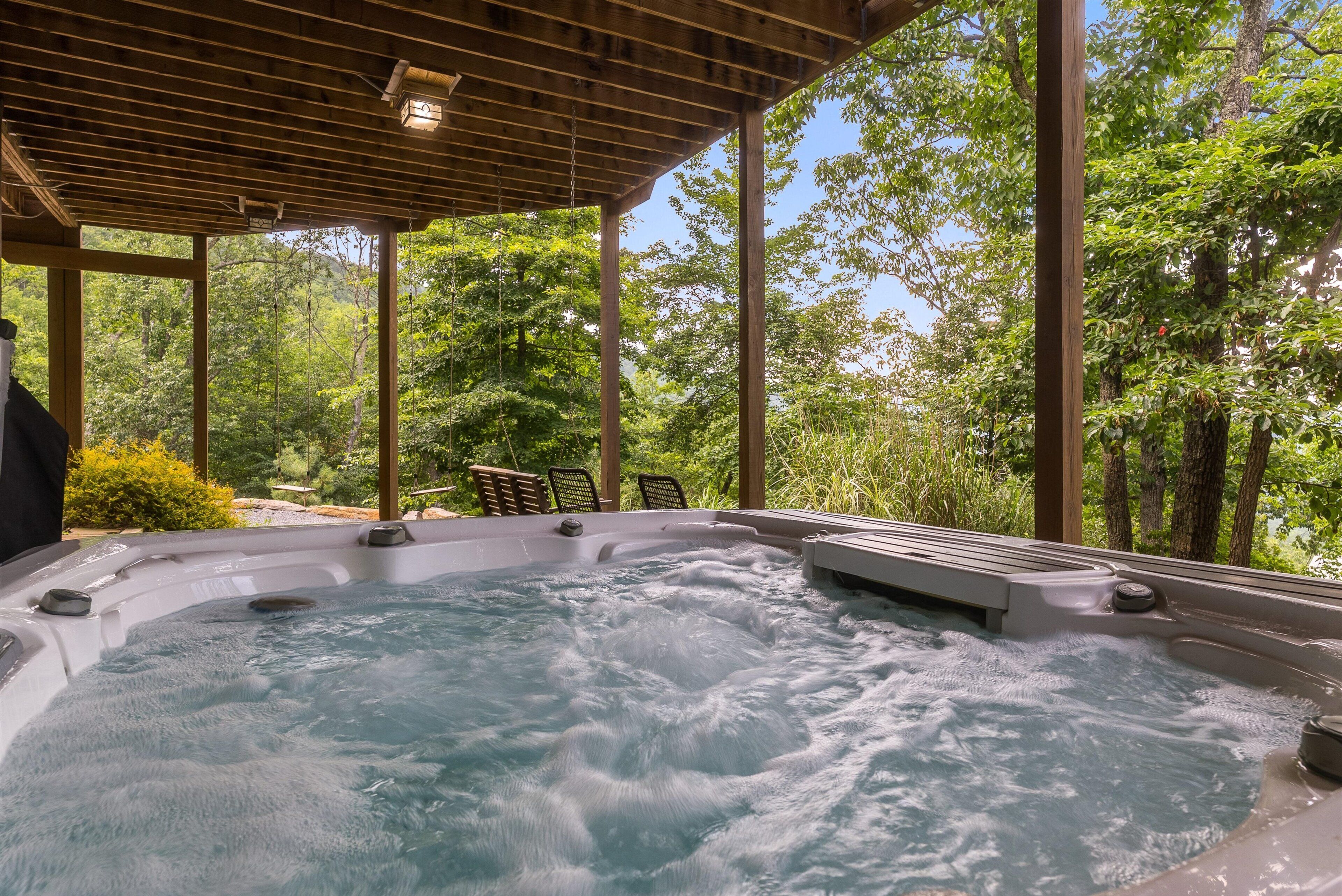 Outdoor spa tub