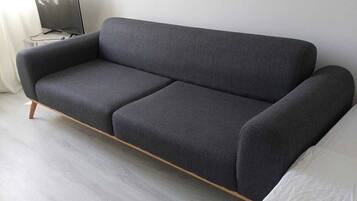 Luxury-Zimmer, Stadtblick | Wohnbereich