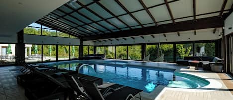 Indoor pool, a heated pool