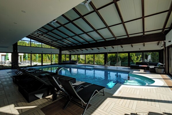 Indoor pool, a heated pool