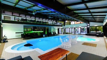 Indoor pool, a heated pool