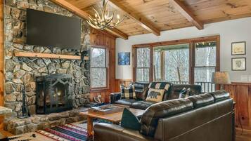 TV, fireplace, offices