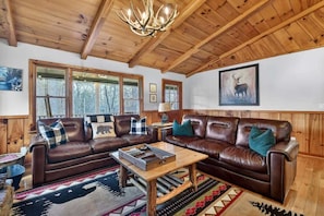 TV, fireplace, offices - Cozy Cabin • $179 Off Your Stay! (Morganton)