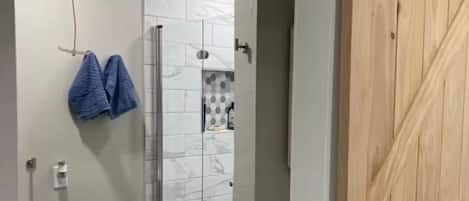 Shower, hair dryer