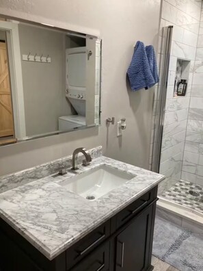 Shower, hair dryer