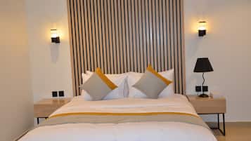 Superior appartement | Lakens van Egyptisch katoen, luxe beddengoed, pillowtop-bedden
