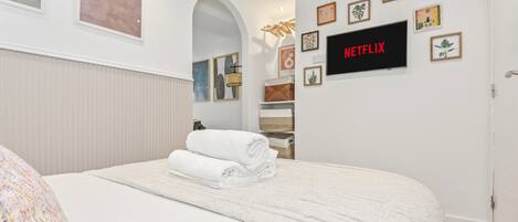 1 makuuhuone, silitysrauta/-lauta, ilmainen Wi-Fi, vuodevaatteet