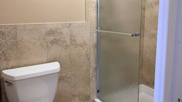 Hair dryer, towels, toilet paper