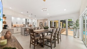 Dining - Family Oasis • GameRoom, Pool_BBQ, Firepit & Games (Miami)