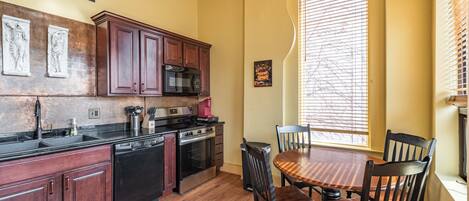Microwave, oven, stovetop, dishwasher