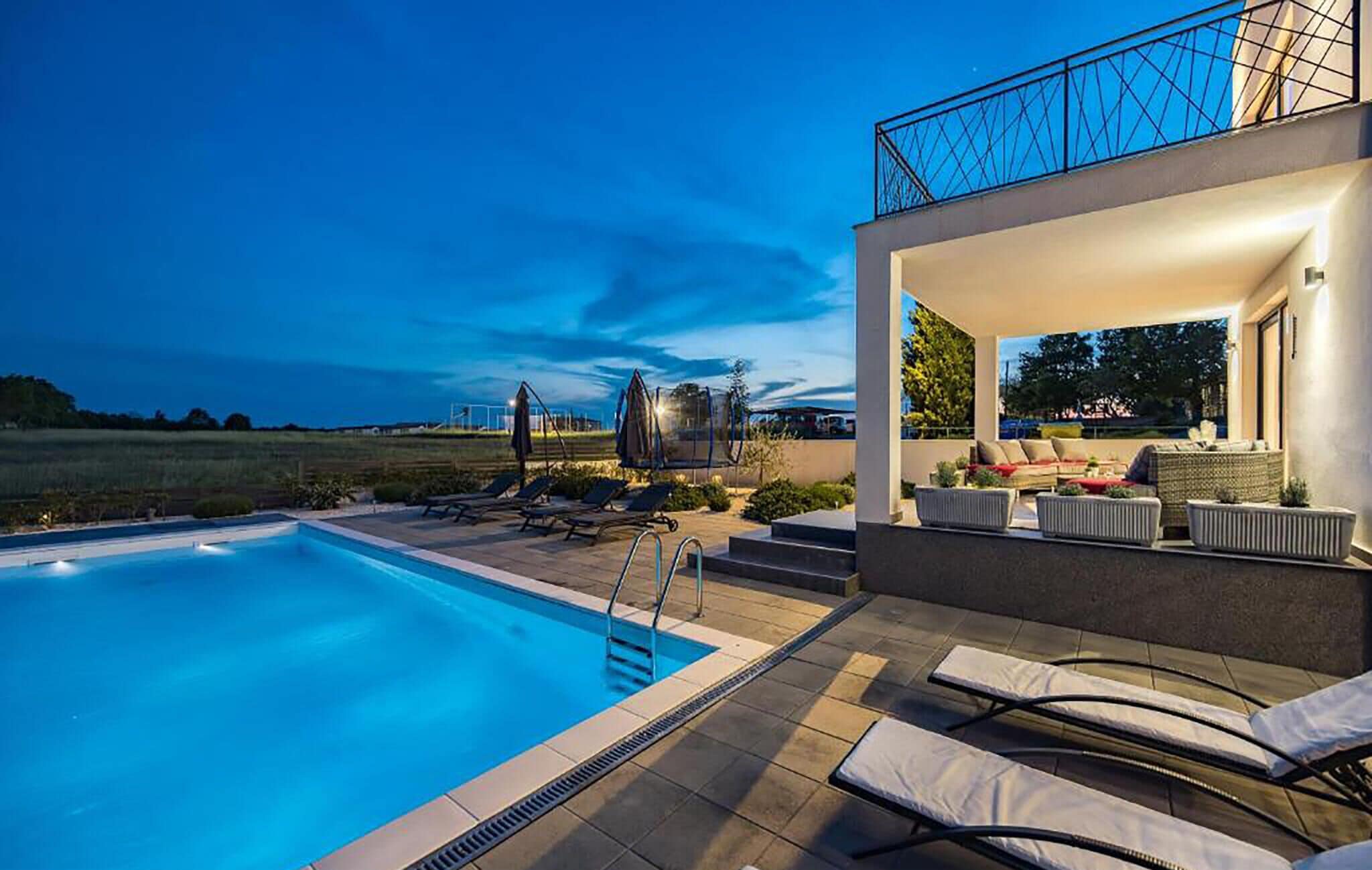 A heated pool