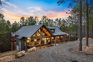 Exterior - NEW! Updated Secluded Cabin w/ Hot Tub, Fire Pit, Outdoor Lounge & Forest Views (Broken Bow)