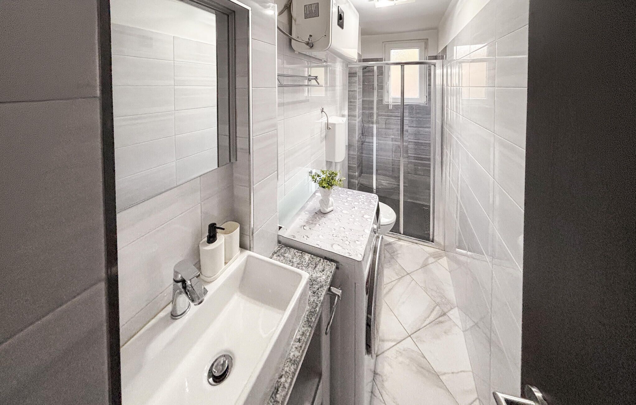 Shower, hair dryer