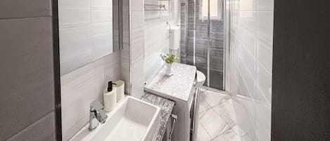 Shower, hair dryer