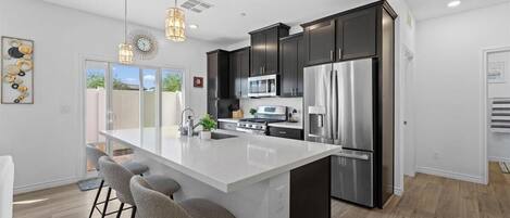 Microwave, oven, stovetop, dishwasher