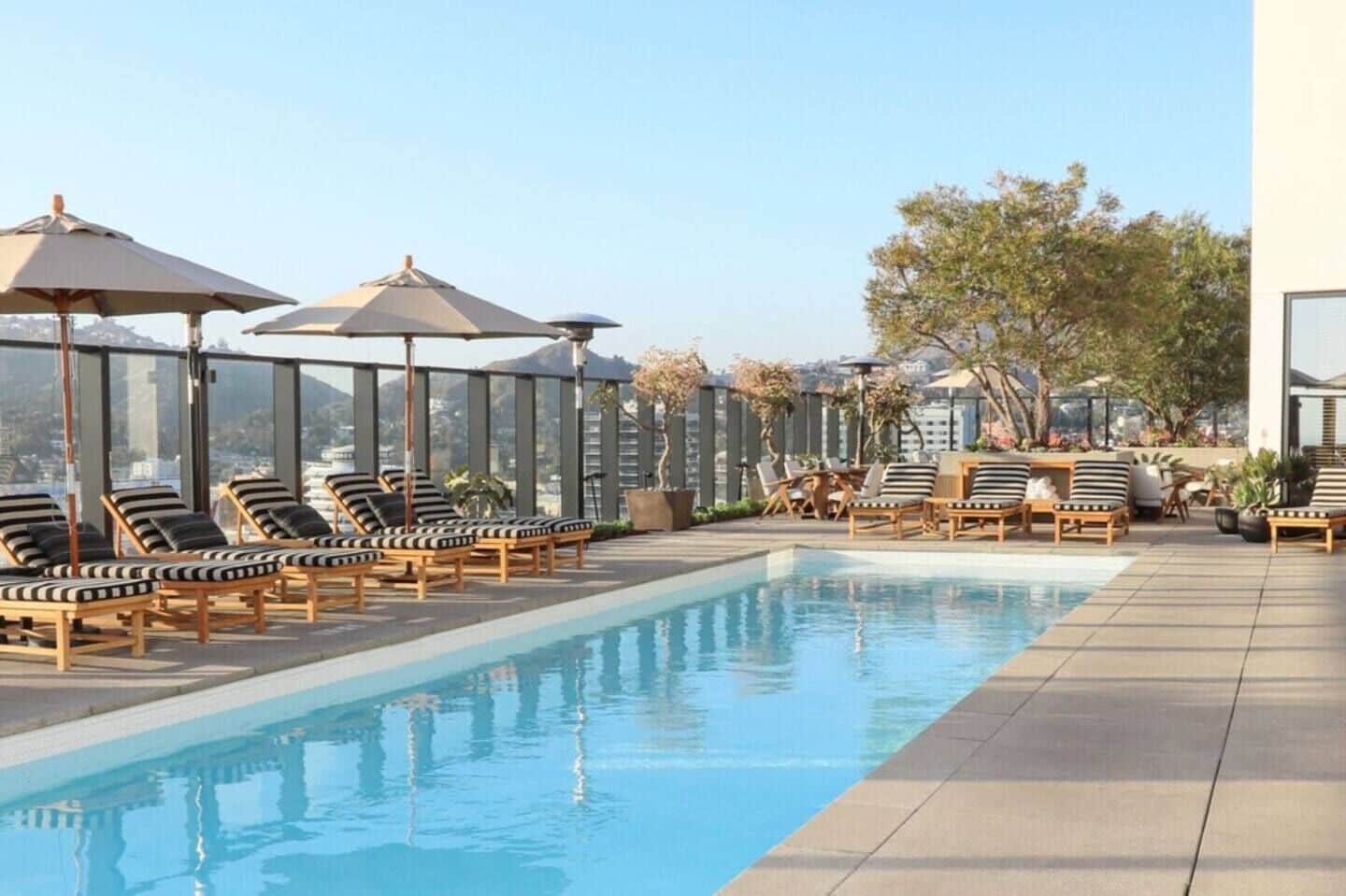 Piscine extérieure, piscine chauffée