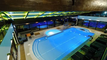 Indoor pool, a heated pool