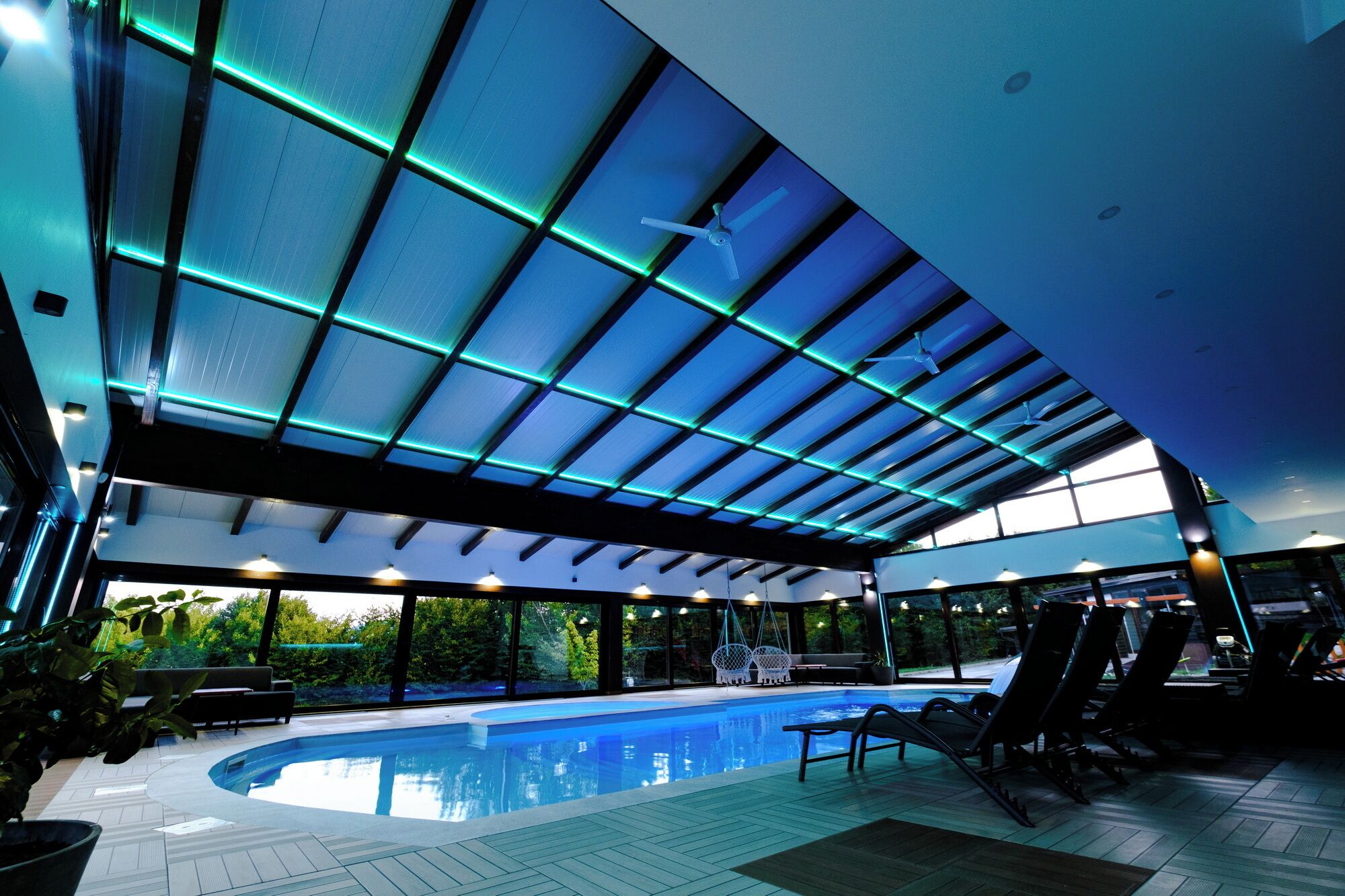 Indoor pool, a heated pool