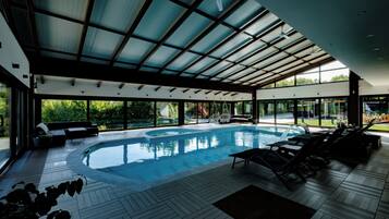 Indoor pool, a heated pool