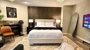 1 habitación, tabla de planchar con plancha, wifi y ropa de cama