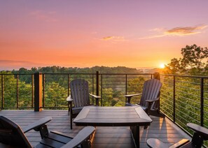 Terrace/patio - New Luxury Cabin | 2-Game Arcade, Hot Tub, Home Theater & Mtn Views (Sevierville)