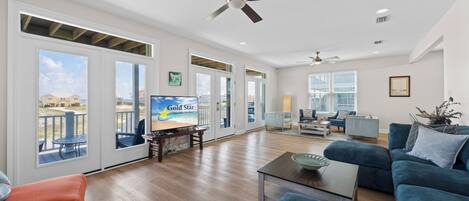 Smart TV, foosball, video library