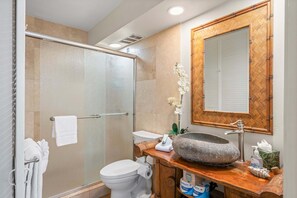 Shower, hair dryer, towels - New Listing! Oceanfront Island Escape at Hale Ono Loa 207 (Lahaina)