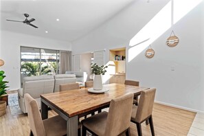 Dining - Montpellier Riverside Apartment with Heated Pool (Noosa Region)