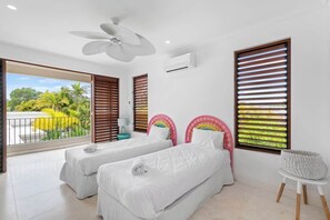 4 habitaciones, tabla de planchar con plancha, wifi y ropa de cama 