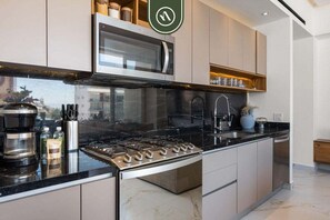 Condo, Multiple Beds, Pool Access, Ocean View (D'Vine 602) | Private kitchen - Brand New 2 BR Condo in Romantic Zone - Pool (Puerto Vallarta)