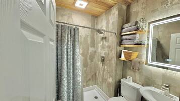 Hair dryer, towels