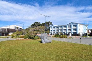 Exterior - Beachfront Stay with Balcony & Ocean Views (Christchurch)