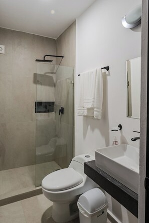Dusche, Handtücher, Toilettenpapier