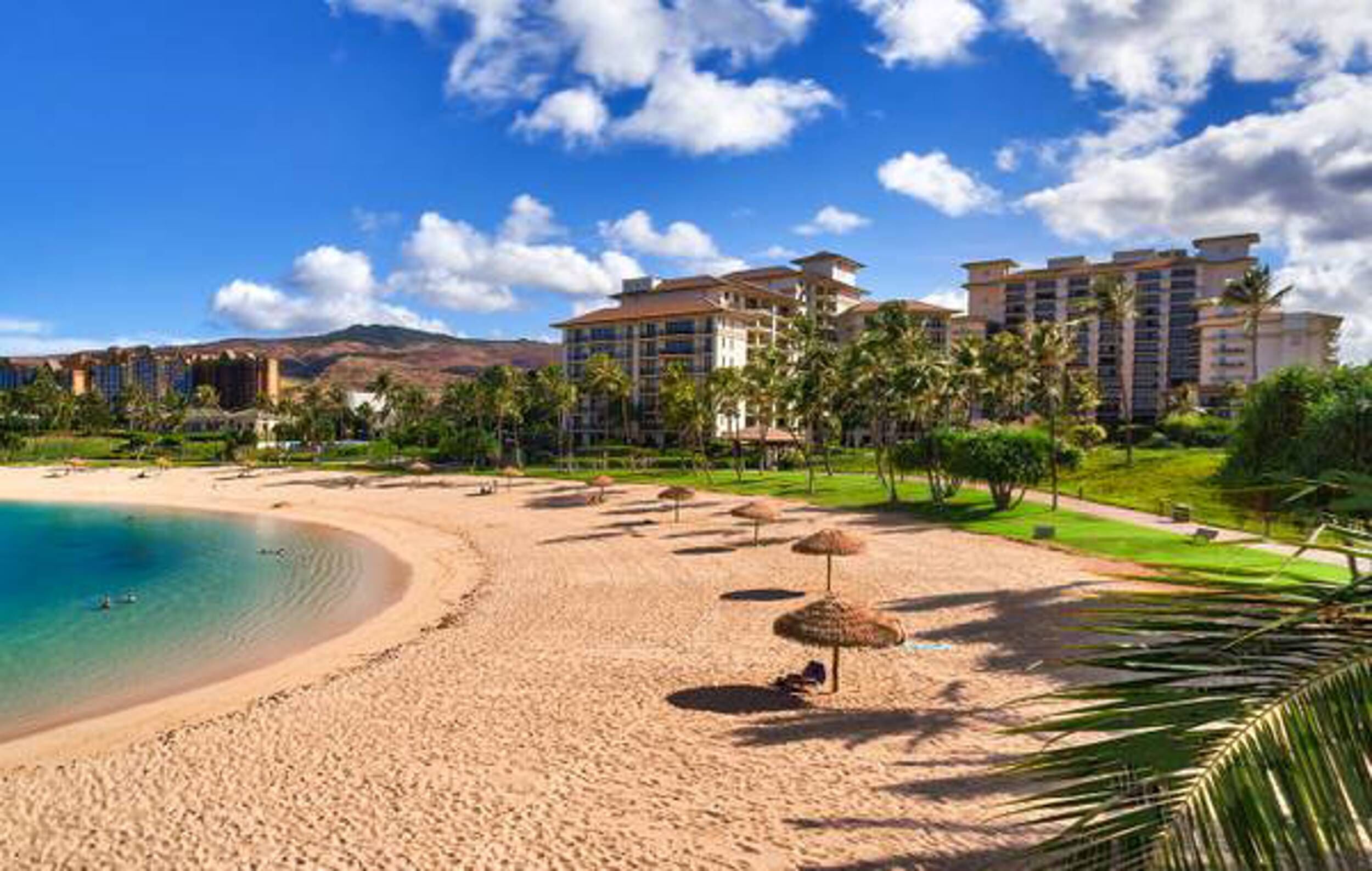 Beach nearby, sun-loungers