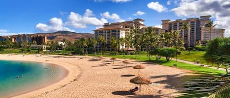 Beach nearby, sun-loungers