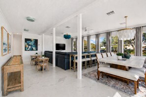 Dining - Modern Coastal Retreat Steps to the Beach | Heated Pool Access (Tybee Island)