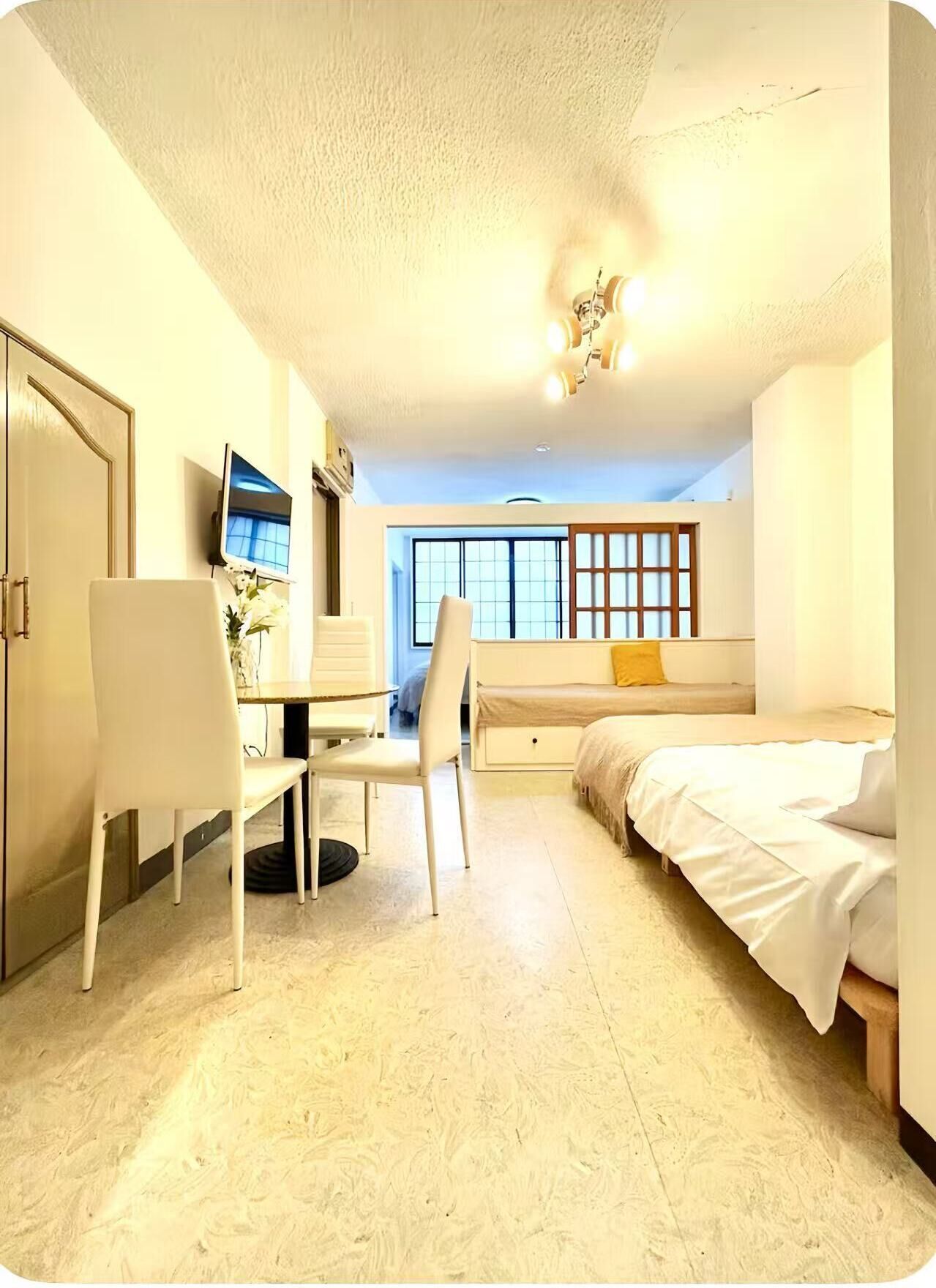 Double Room, Multiple Beds, Kitchenette, City View
