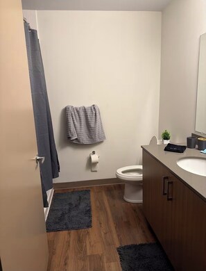 Dusche, Handtücher, Toilettenpapier