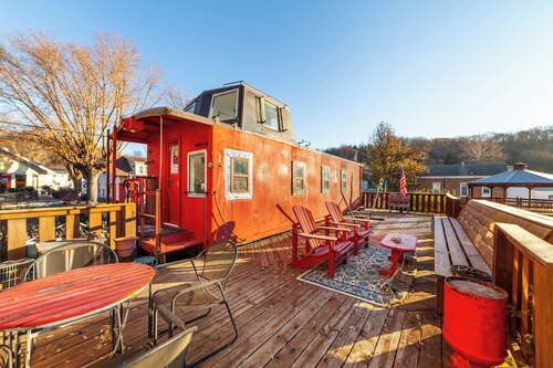 Unique train-car stay at the Katy Caboose!