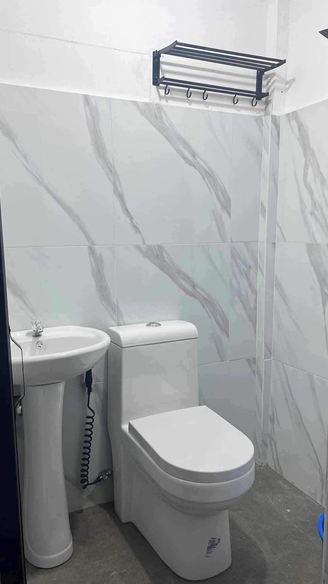 Towels, soap, toilet paper
