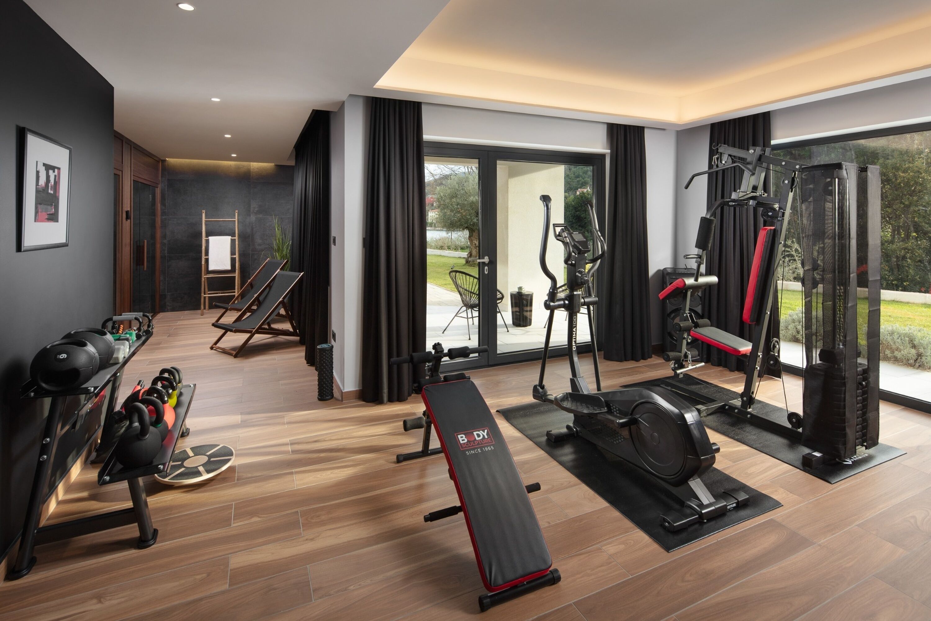 Familienvilla, Mehrere Schlafzimmer, Meerseite (Villa Valmata Adriatic Pearl) | Fitnessbereich