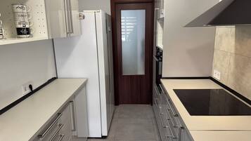Microondas, horno, placa de cocina y lavavajillas