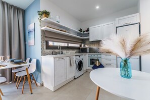 Apartment, Balcony, City View | Private kitchen - Blue Oasis Larnaca (Larnaka)