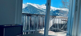 Modern apartment in the mountains with a view of the mountains